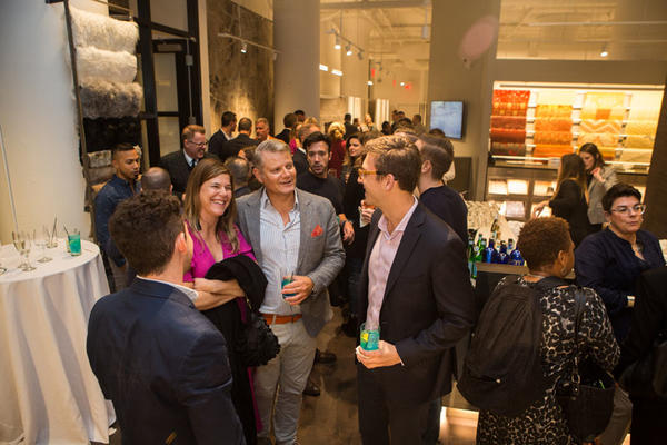 Senior Vice President Chad Stark (right) and New England Regional Manager Rob Bagshaw welcomed designers to the newly reimagined trade showroom. 
