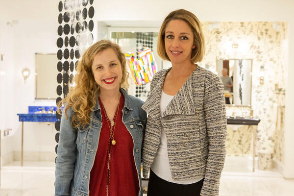 Artist and granddaughter of Sherle Wagner, Marissa Geoffroy, with Ruth Samuelson.