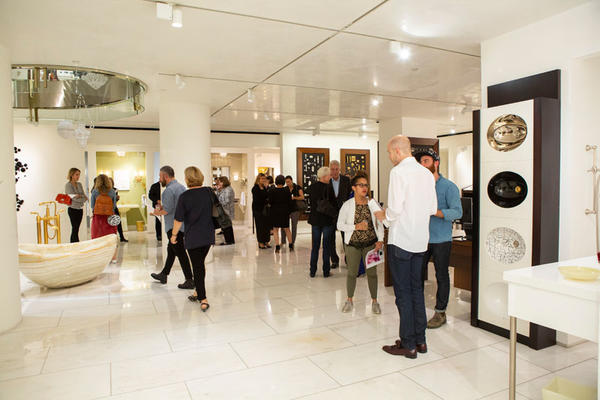 Guests enjoyed the opening of the Art Salon.