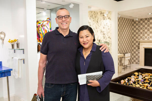 Bill Lenio of John Lyle Design and Sherie Chin of Knoll Textiles.