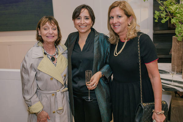 Liz Nightingale and Thais Roda, with Janice Browne of Galerie magazine