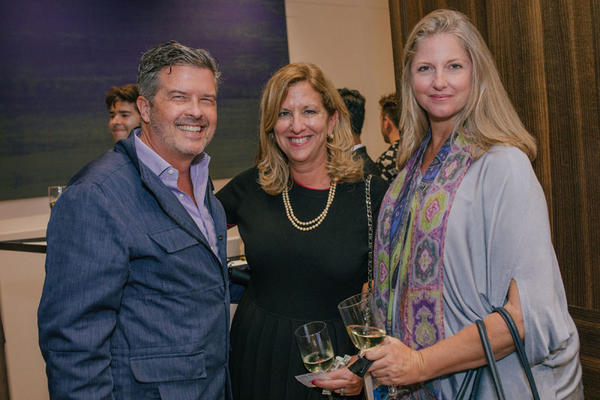 David Harris and Janice Browne, with Michelle Blair of Luxe Interiors + Design