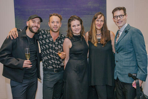 Will Hoffman with Erika Heet of Interiors magazine (second from right) and designer Thomas Lavin (right).