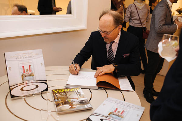 John B. Murray signed copies of his book, 'Contemporary Classical Architecture.'