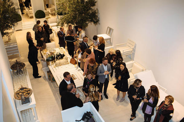 The event was held in the McKinnon and Harris showroom on New York's Upper East Side.