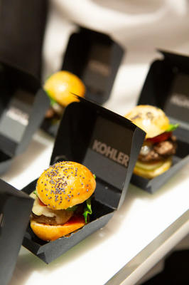 Guests snacked on Kohler-branded hors d'oeuvres.