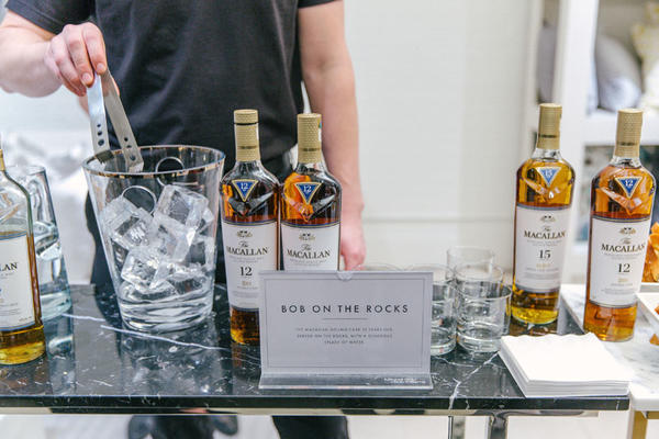 The event's signature cocktail, featuring Macallan