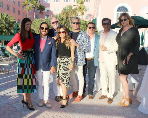 Shayla Copas, Ray Langhammer, Bradshaw Orrell, Kelley McRorie of KS McRorie Interior Design, Thom Filicia, Christopher Kennedy, president & CEO of Wendover Art Group Richard Forsyth, and Anna Gustafson of KS McRorie Interior Design