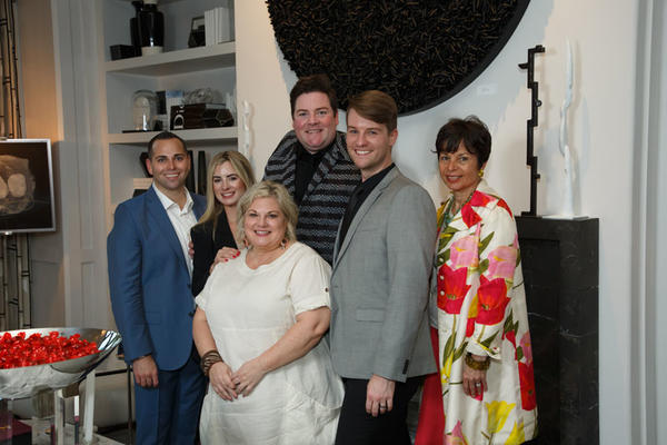 Brad Wensel, Randi Stoves, Beth Garrett, Jonathan Savage and Travis Hill, all of Savage Interior Design, with Beth Dempsey of Images & Details