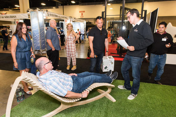 At an event as big as the Fort Lauderdale Home Design and Remodeling Show, it's important to take advantage of any opportunity to put your feet up.