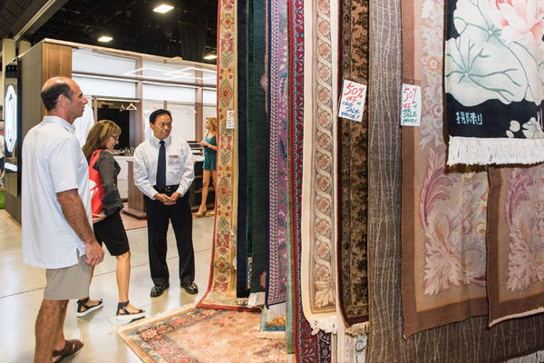 Rugs on display at the Home Show
