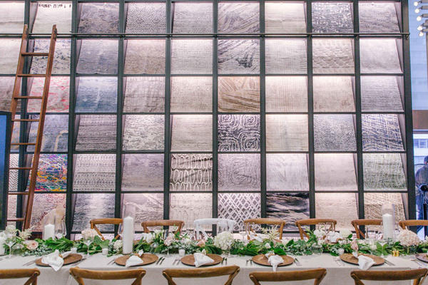 A-List designers enjoyed a seated dinner in the new rug showroom.