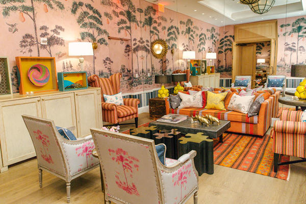Andrew Martin's Martin Waller and Kit Kemp appointed the space with decor and accessories from the new collection.