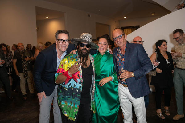 Sir Earl Toon from Kool and the Gang (center left), Michelle Nussbaumer and Bernard Nussbaumer