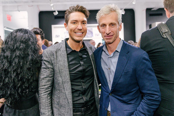 Designer Wesley Moon with the editorial director of 1stdibs, Tony Freund