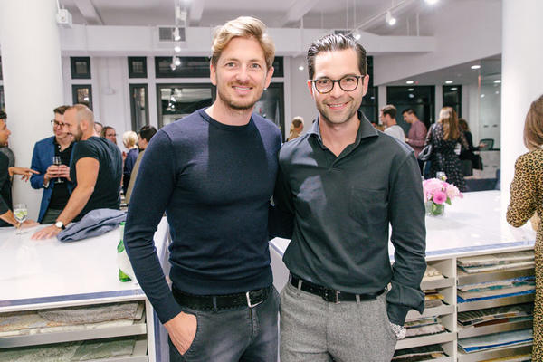 Bennett Leifer, featured in ‘On Style,’ and the president of Schumacher, Benni Frowein.