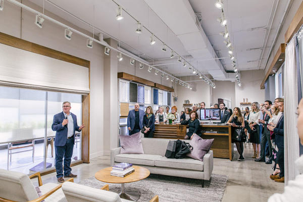 The Shade Store hosted the reception in its midtown showroom.
