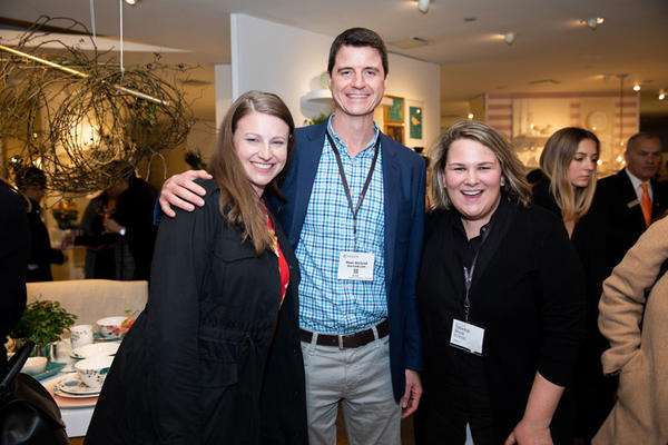 Suzanne Hoffman from Lenox with Ryan Gilchrist and Chrissie Puchta from Wayfair