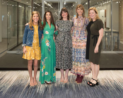 Moattar’s Andrea Moattar (second from left) and Garden & Gun style director Haskell Harris (center) co-moderated a discussion about ‘Southern Women and Signature Style’ with interior designers (from left) Betsy Berry, Fran Keenan and Phoebe Howard.