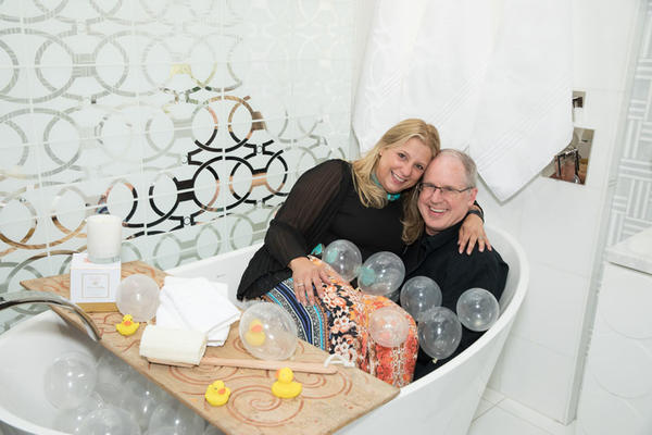Interior designer Tish Mills Kirk and her husband, architect Scott Kirk, launched a collaborative vignette with Renaissance Tile & Bath and Peacock Alley.