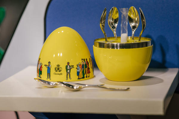 Christofle’s infamous flatware was created in a new bold colorway in partnership with Pharrell Williams and Jean Imbert.