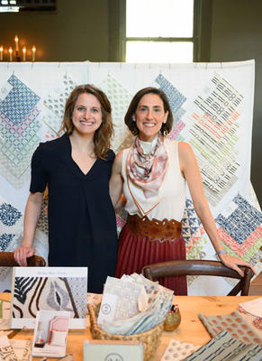 Jamie Thompson and Rebecca Kim of Marika Meyer Textiles