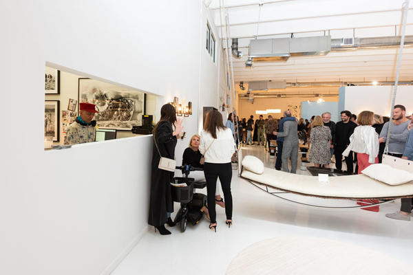 Guests enjoyed the exhibitions inside the galleries.