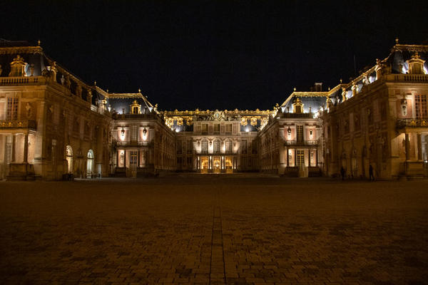 The evening’s secret destination—the Palace of Versailles