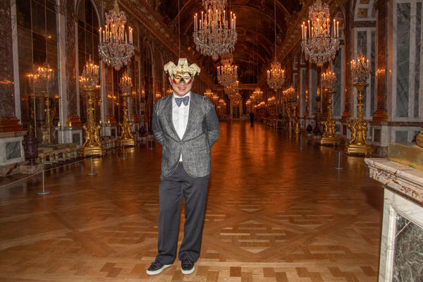 Host Jiun Ho in the Hall of Mirrors