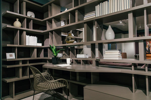 The Libreria shelving unit and room dividing system was a major crowd pleaser.