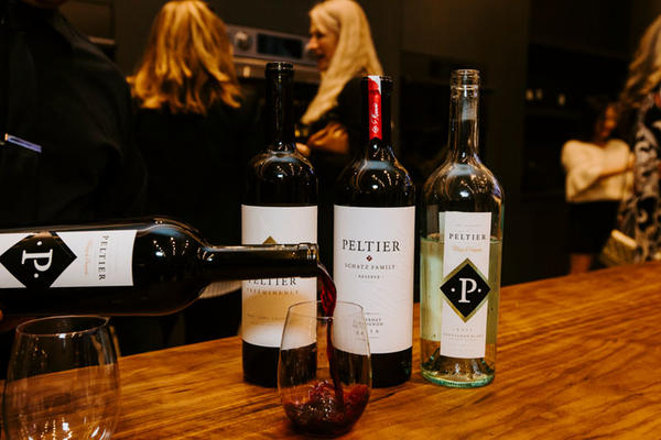 Guests enjoyed wine from Peltier Winery.