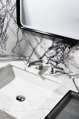 Bond Union Series Faucet, Manchester Sink, Bond Mirror and Floe Tray