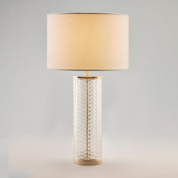 Clear Honeycomb Glass Table Lamp