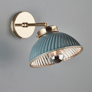 Mini Tiber Wall Light in Unlacquered Polished Brass