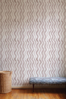 River Wallpaper in Taupe
