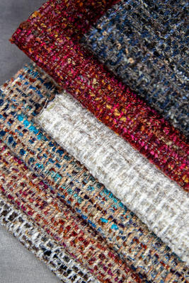 Crypton's deeply textural Rushdie boucle in a range of color options is a highlight of the United Fabrics Spring/Summer 2020 Crypton Home collections
