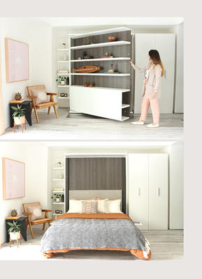 LGM Rotating Wall Bed with shelves and table