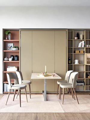 Ulisse Dining Table with Queen Wall Bed