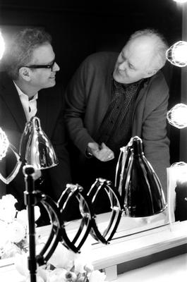 Barry Goralnick and John Lithgow with the Reeves Desk Lamp