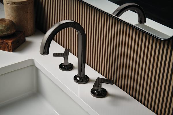 A Kintsu Collection faucet in the new Brilliance Black Onyx finish
