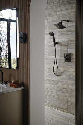 A shower with a Kintsu Collection Rainhead