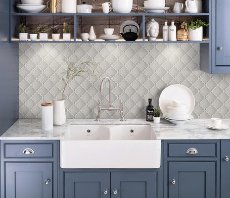 Morocco's arabesque shapes add a classic accent to any wall or backsplash application.