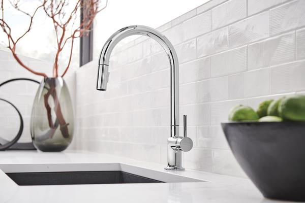 Pull-Down Faucet with Arc Spout from the Odin Kitchen Collection