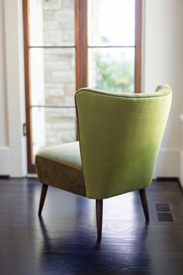 Crosby Chair in Luxe Velvet, Olive