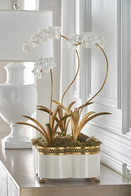 382899 Tracery Cachepot - Cream, Small designed by Lisa Kahn
383094, 383095, 383096 Orchids on Stems designed by Bradshaw Orrell