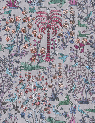 Mighty Jungle wallcovering in Lilac
