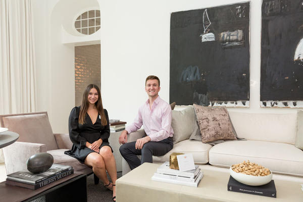 Atlanta Homes & Lifestyles Managing Editor Lauren Iverson with Beacham & Company agent Rob Gill