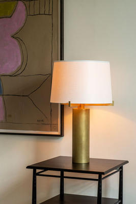 Bramley table lamp in Tumbled Brass 
