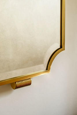 Detail of Selborne mirror in Brass 
