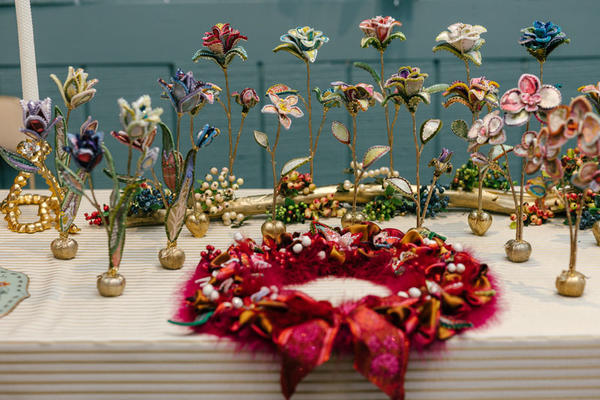 A wreath by Elizabeth Hayt Faux Flora